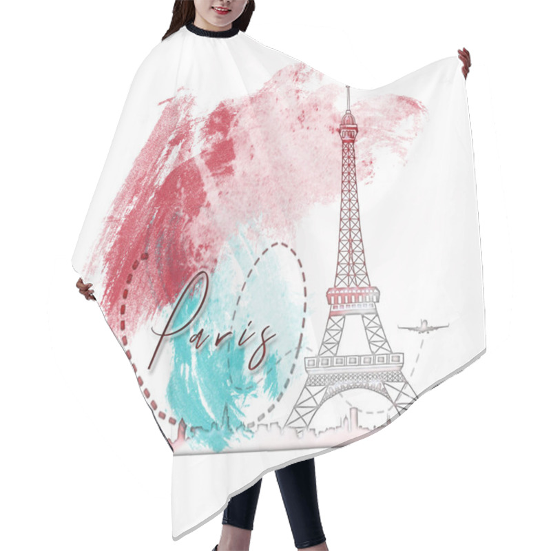 Personality  Beautiful Paris Postcard. City Of Love And Romanticism. Hair Cutting Cape