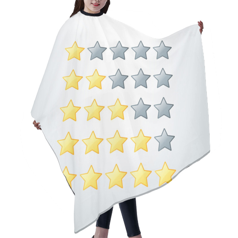 Personality  Golden And Grey Stars Hair Cutting Cape