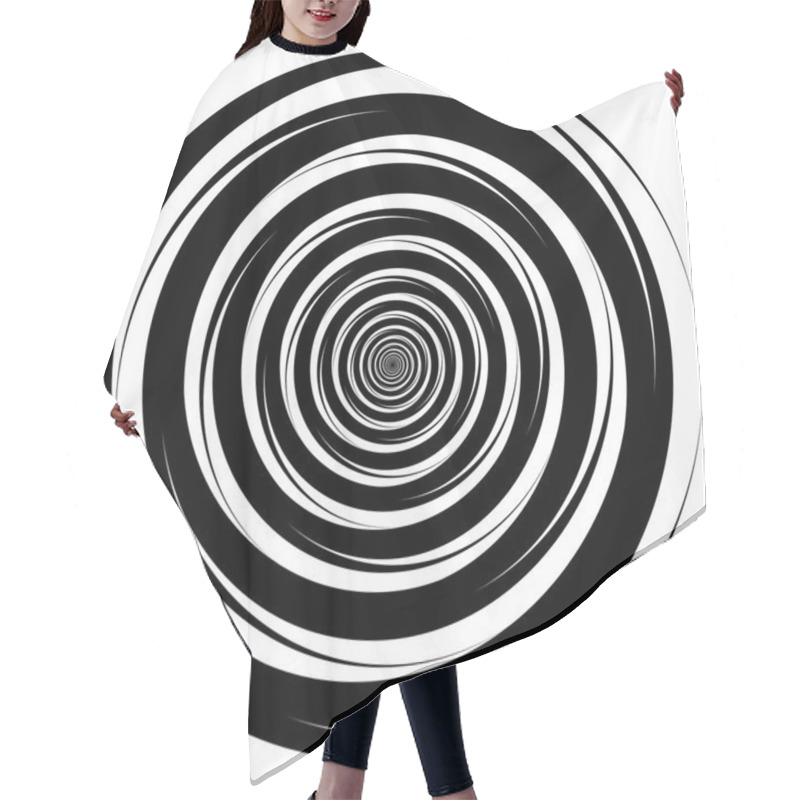 Personality  Abstract Concentric Lines Background Hair Cutting Cape