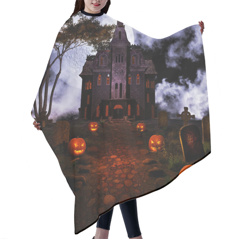 Personality  Road To Haunted House Hair Cutting Cape