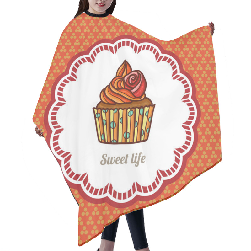 Personality  Cake Cards Template. Hair Cutting Cape