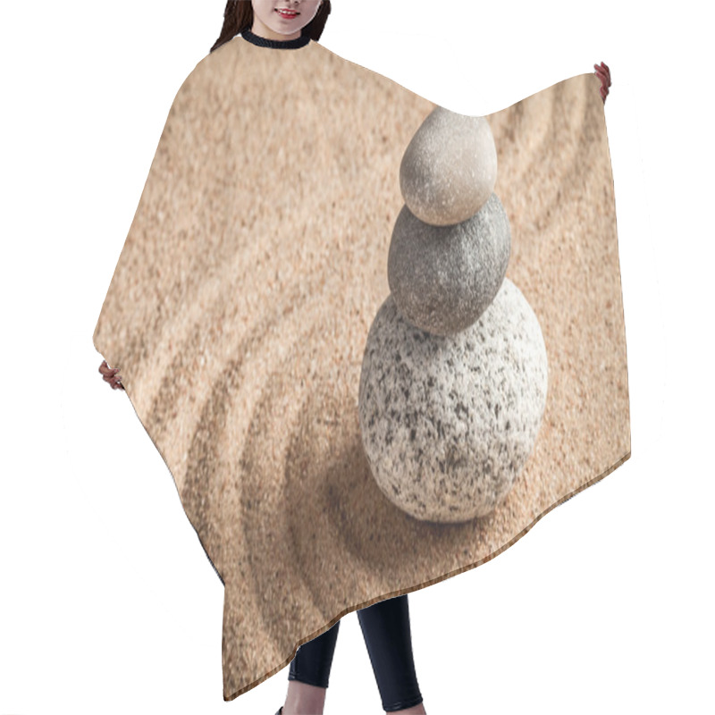 Personality  Japanese Zen Stone Garden Hair Cutting Cape