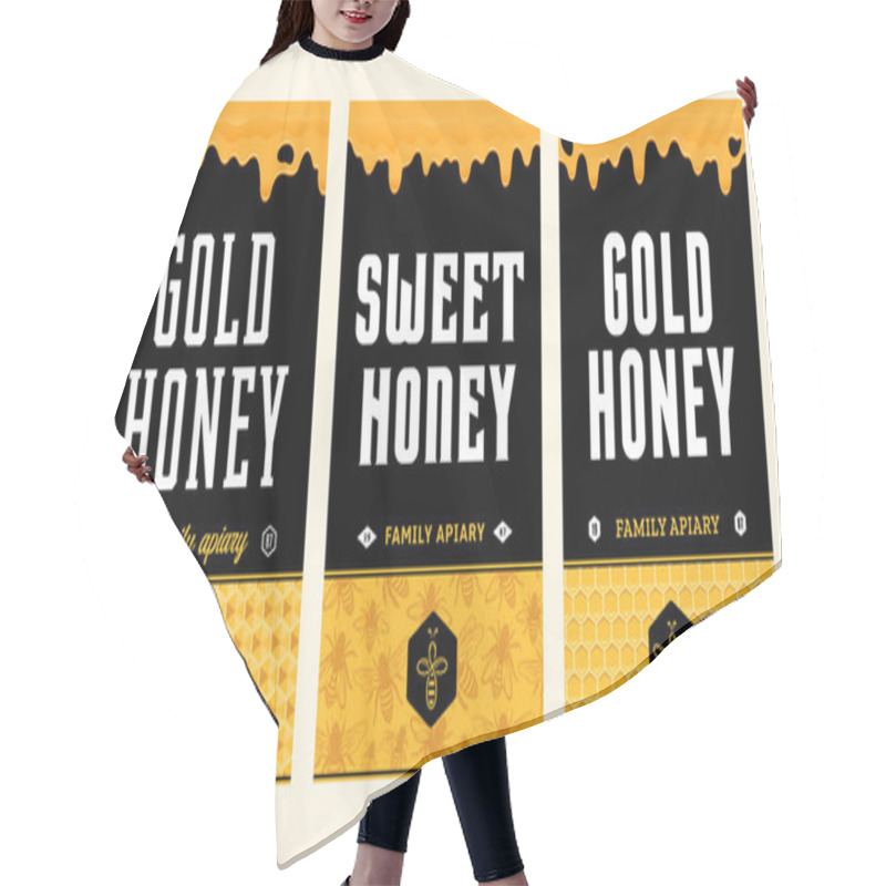 Personality  Honey Labels And Packaging Design Hair Cutting Cape