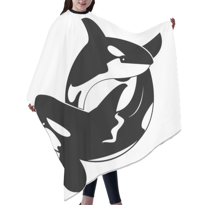 Personality  Vector Image Of An Whale Hair Cutting Cape