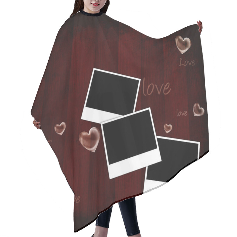 Personality  Valentine Background Card Hair Cutting Cape