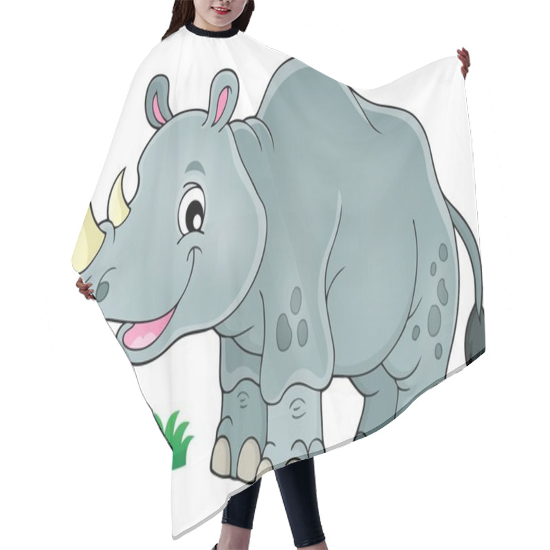 Personality  Rhino Theme Image 1 Hair Cutting Cape