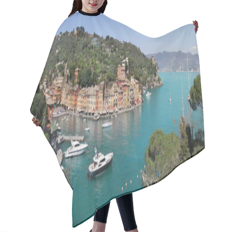 Personality  Panorama Of Portofino. Hair Cutting Cape