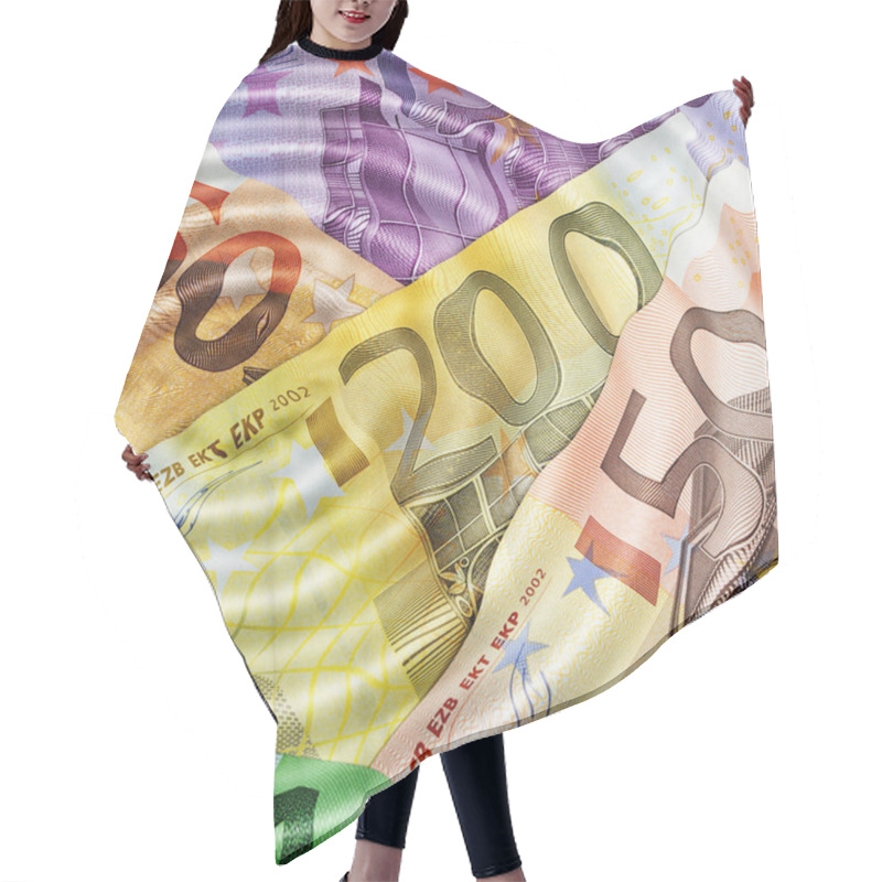 Personality  Crumpled And Deformed Banknotes, Money Laundering, Symbolic Representation Hair Cutting Cape