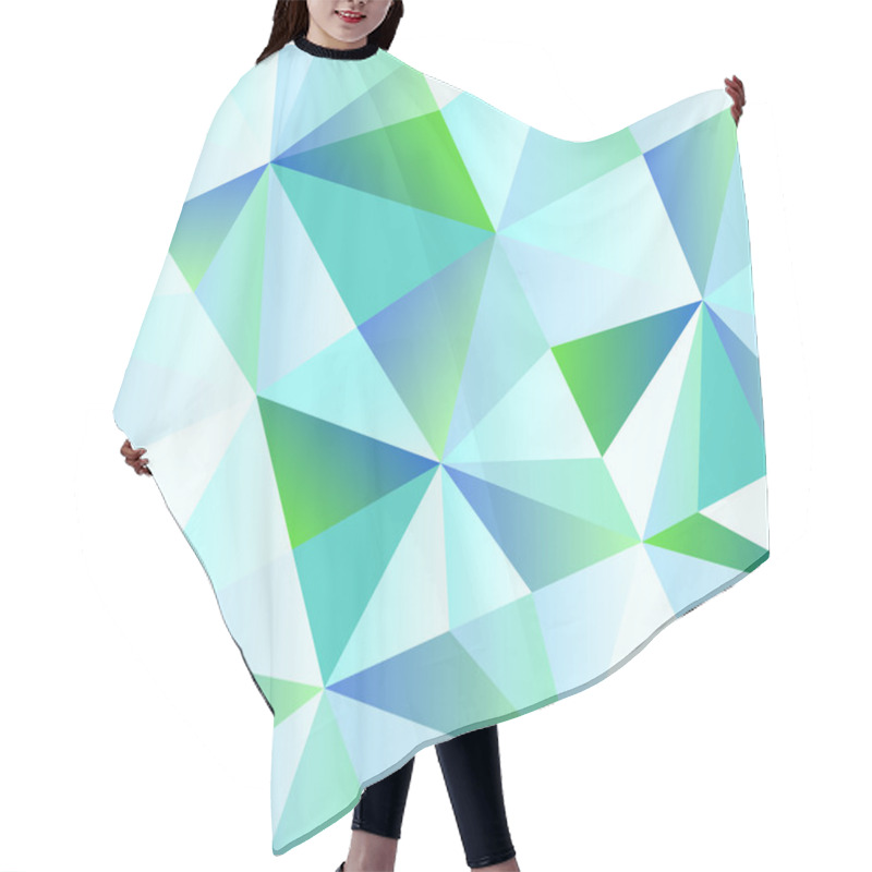 Personality  Seamless Texture With Triangles, Mosaic Endless Pattern. That Sq Hair Cutting Cape