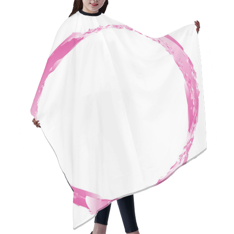 Personality  Grungy, Textured Circle Element. Circular Splatter Shape Hair Cutting Cape