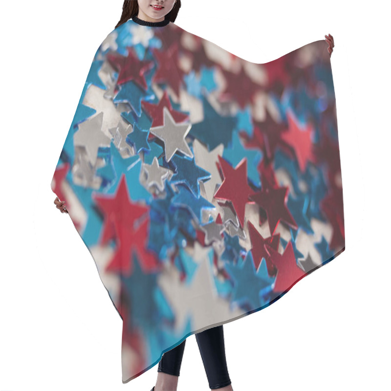 Personality  Star Shape Decoration On White Textile Hair Cutting Cape