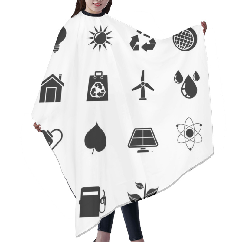 Personality  Silhouette Ecology, Nature And Environment Icons Hair Cutting Cape