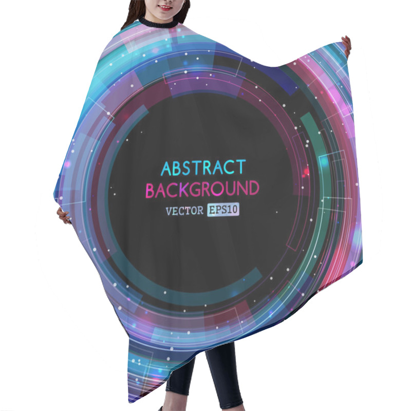 Personality  Abstract Circles Background. Hair Cutting Cape