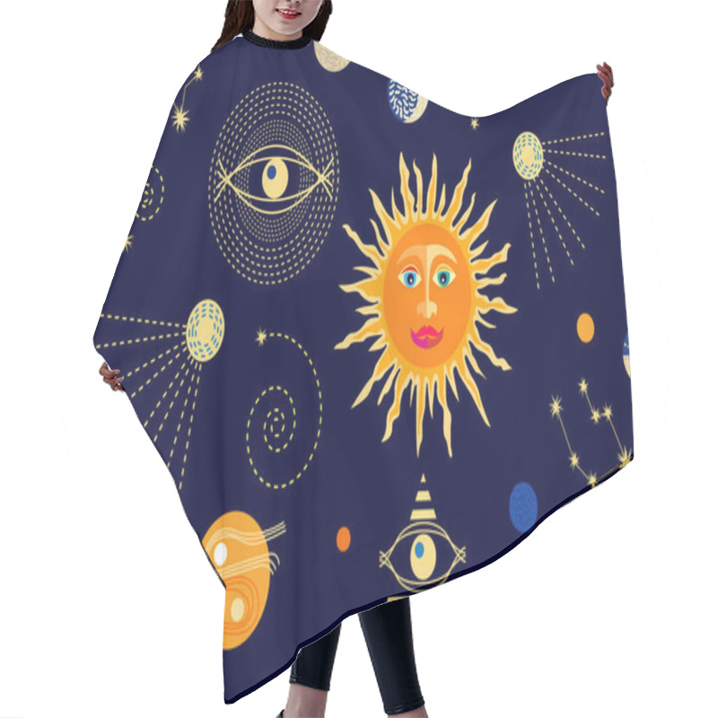 Personality  Dark Sky And The Sun.  Hair Cutting Cape