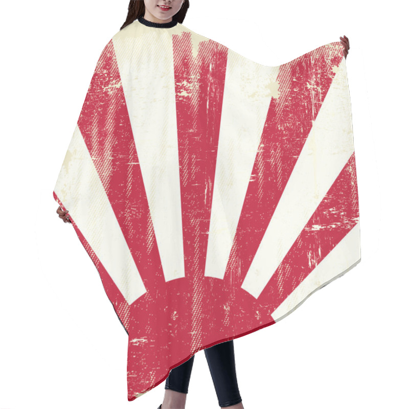 Personality  Japan Grunge Flag. An Old Japan Grunge Flag For You Hair Cutting Cape