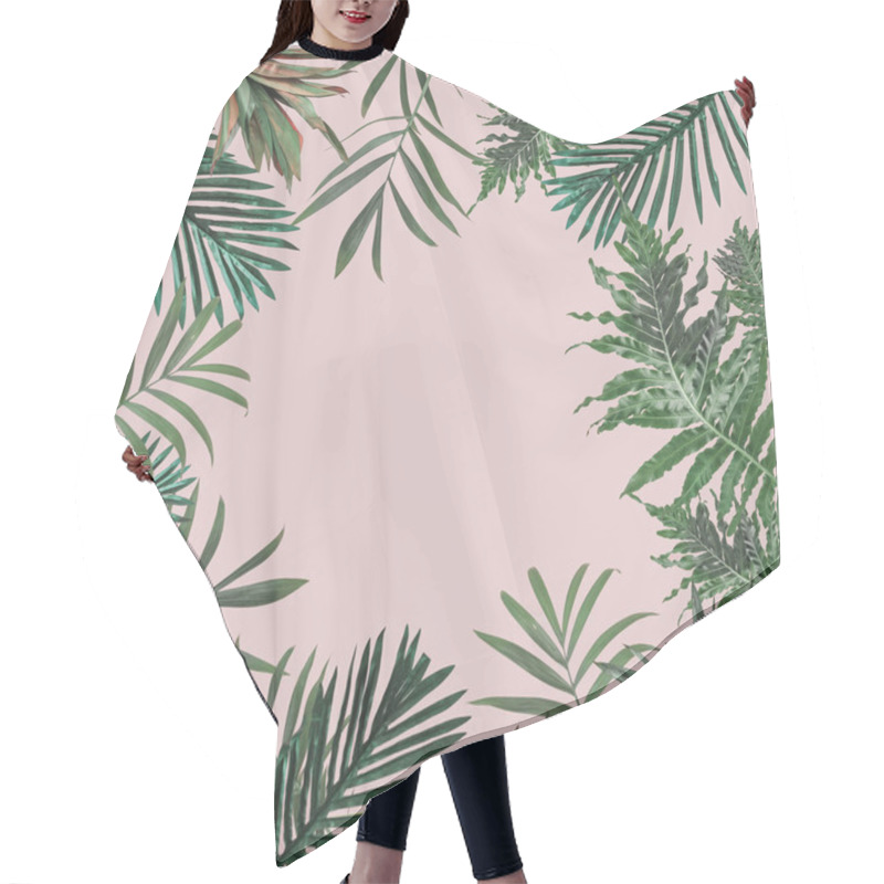 Personality  Creative Tropical Pattern With Leaves Hair Cutting Cape