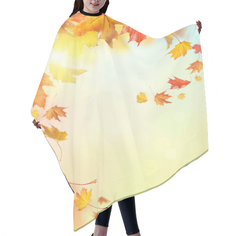 Personality  Autumn Falling Leaves Hair Cutting Cape