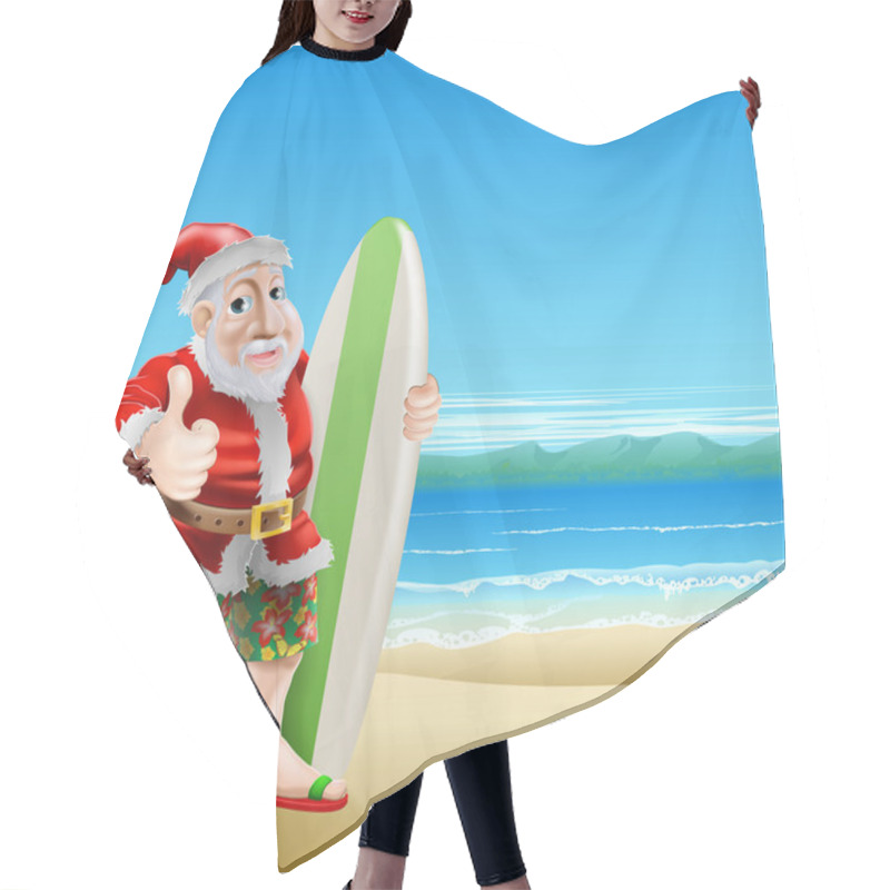 Personality  Santa On The Beach Hair Cutting Cape