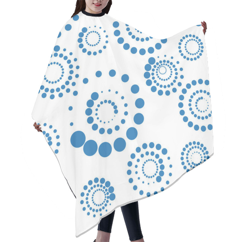 Personality  Seamless Pattern With Circles Hair Cutting Cape