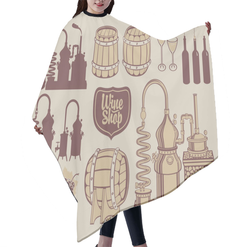 Personality  Wine Production Set Hair Cutting Cape