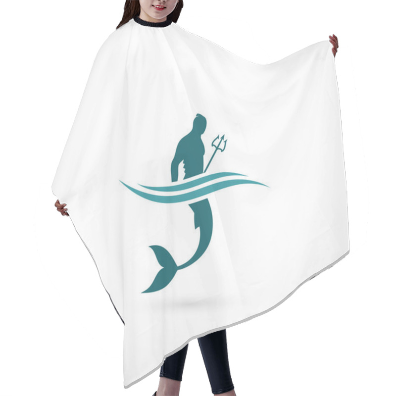 Personality  Male Mermaid Hair Cutting Cape