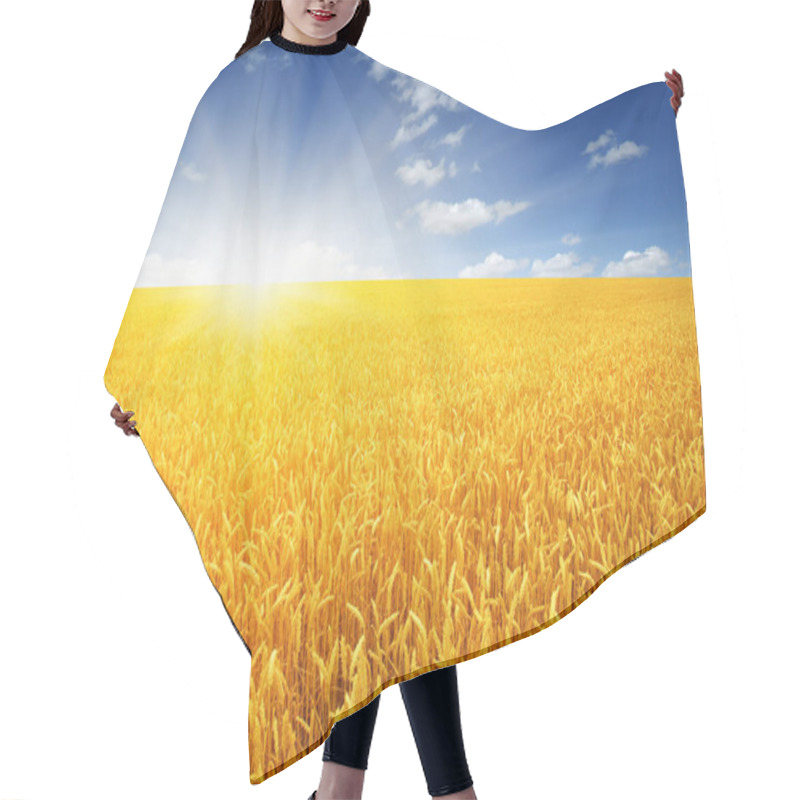 Personality  Wheat Field And Sun In The Sk Hair Cutting Cape