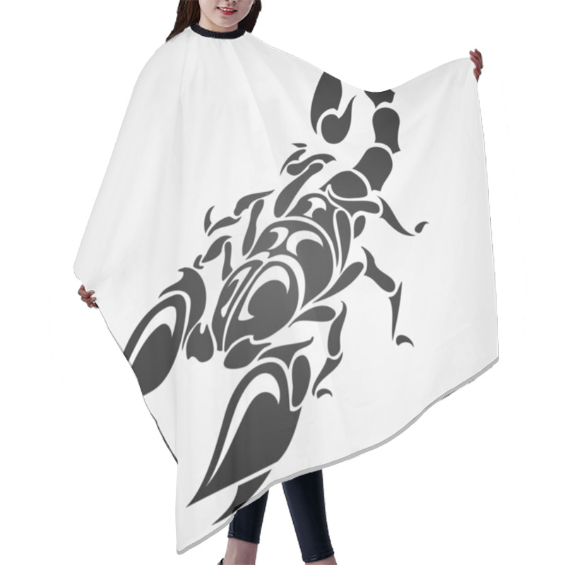 Personality  Tattoo Scorpio, Vector Illustration  Hair Cutting Cape