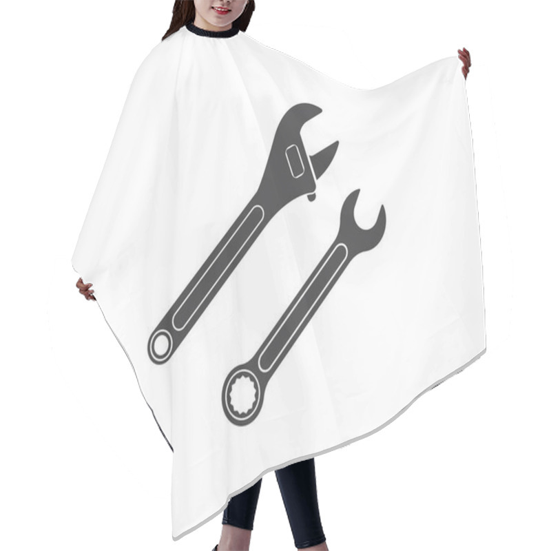 Personality  Wrench Icon Vector Of Automotive Service Illustration  Hair Cutting Cape