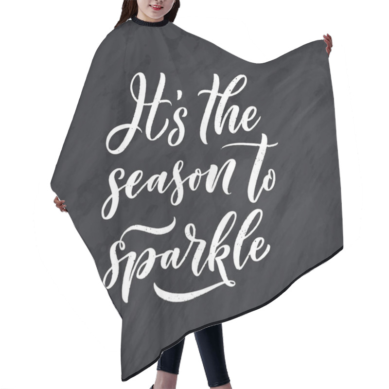 Personality  Christmas Quote. Winter Xmas Slogan. Hand Drawn Calligraphic Lettering. Inspirational Text For Invitation Design. Vector Illustration Hair Cutting Cape