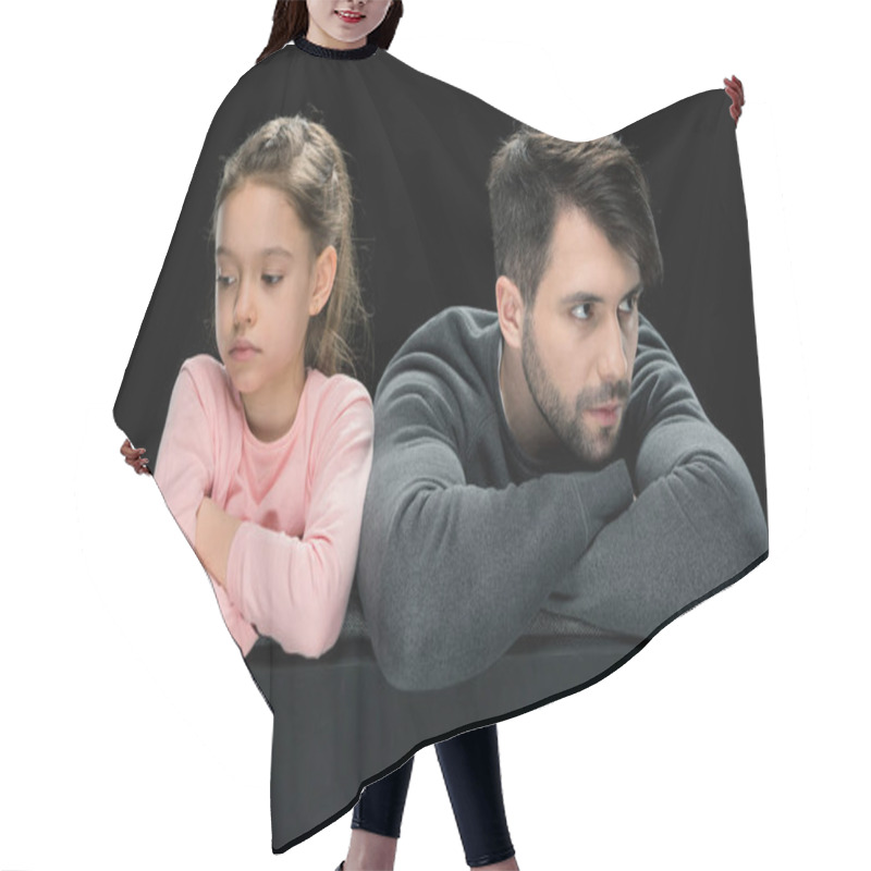 Personality  Father And Daughter Quarreling Hair Cutting Cape