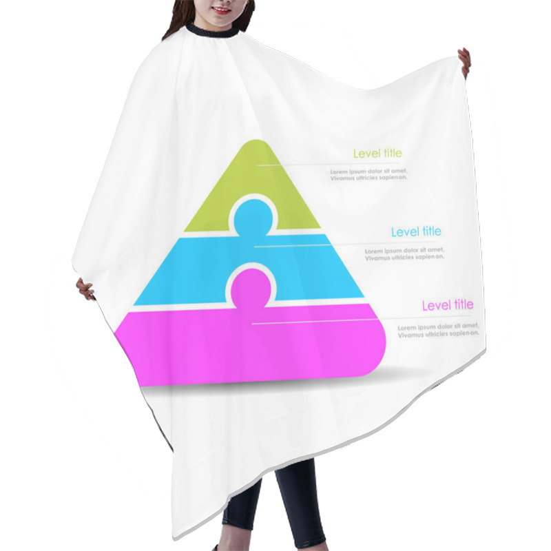 Personality  3 Part Layered Pyramid Diagram Template Hair Cutting Cape