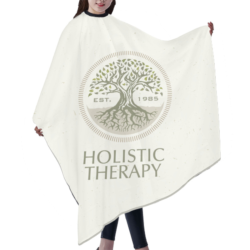 Personality  Holistic Therapy Tree With Roots Hair Cutting Cape