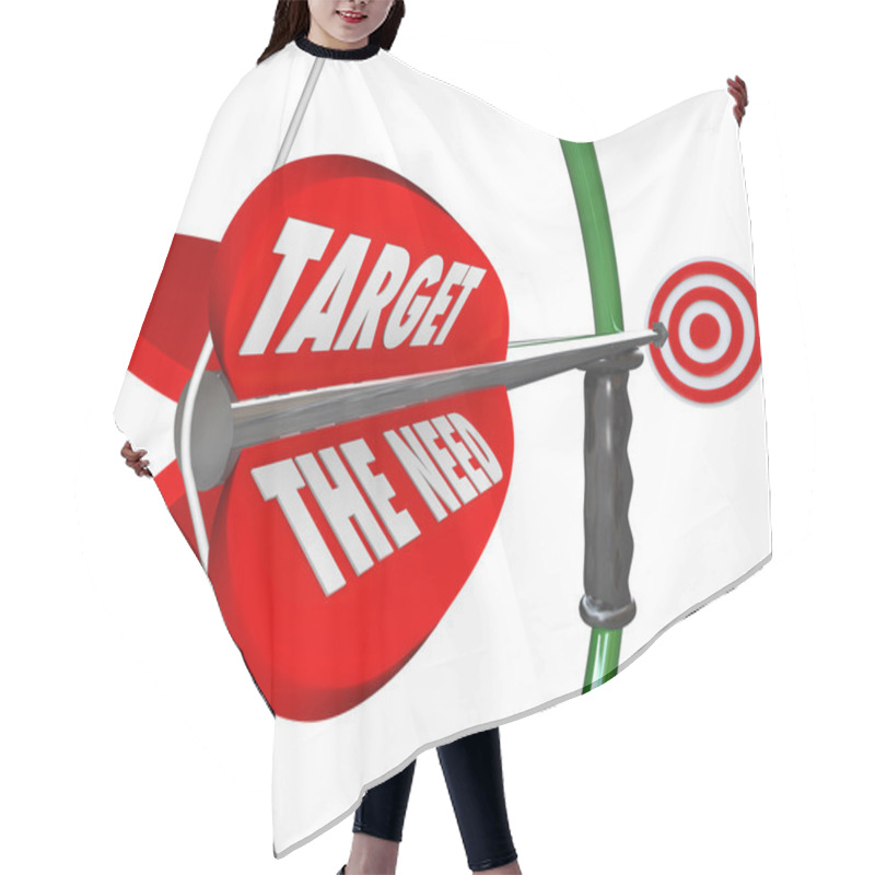 Personality  Target The Need Bow And Arrow Serving Customers Wants Hair Cutting Cape