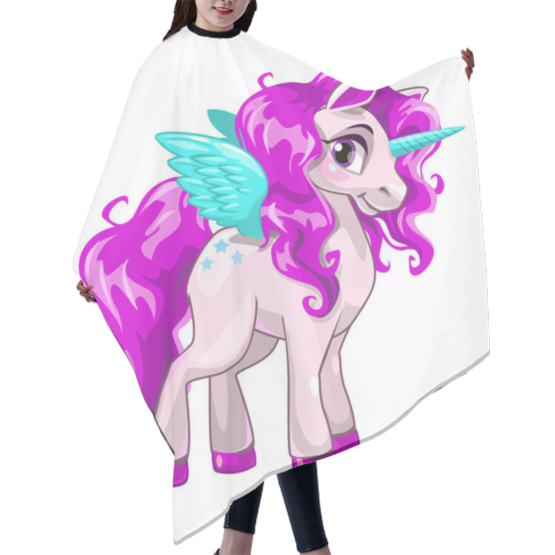 Personality  Cute Unicorn Princess Icon. Hair Cutting Cape