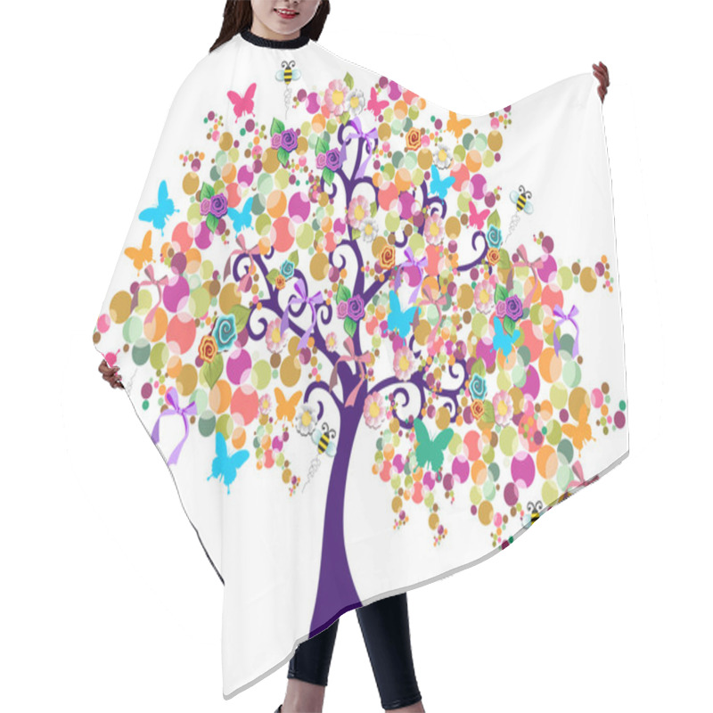 Personality  Abstract Spring Time Tree Hair Cutting Cape