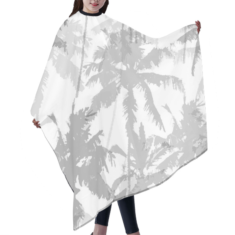 Personality  Seamless Pattern With Palm Trees Hair Cutting Cape