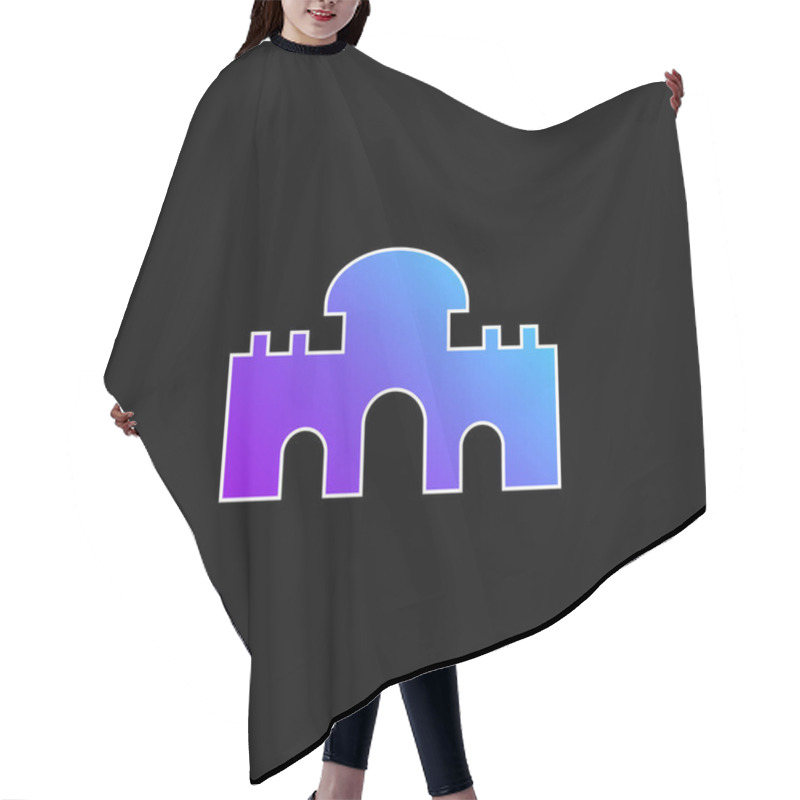 Personality  Alcala Gate Blue Gradient Vector Icon Hair Cutting Cape