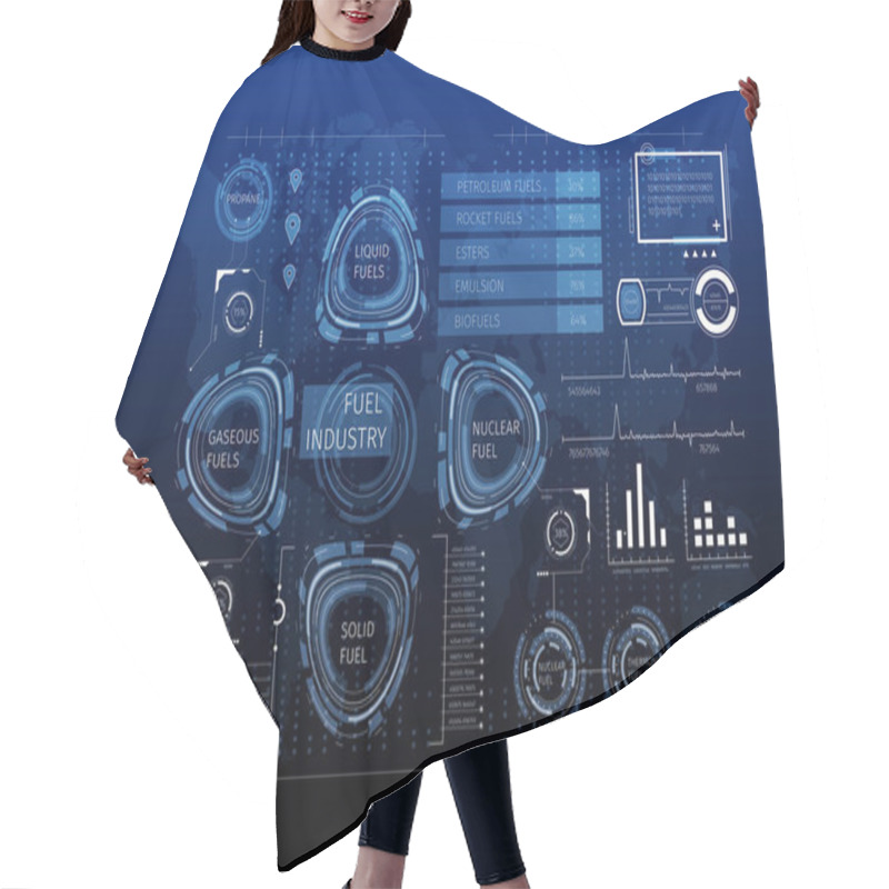 Personality  Innovative Networking Interface Hair Cutting Cape