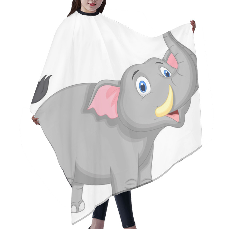 Personality  Cute Elephant Cartoon Hair Cutting Cape