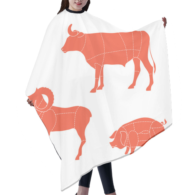 Personality  Cuts-cow-mutton-pig Hair Cutting Cape