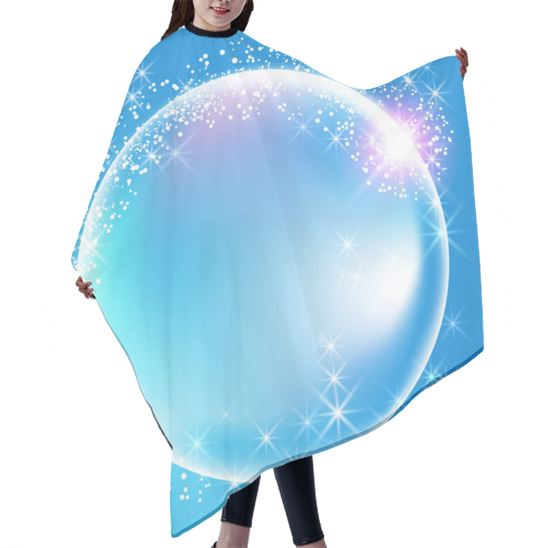 Personality  Sphere Surrounded By Sparkling Fireworks And Stars Hair Cutting Cape