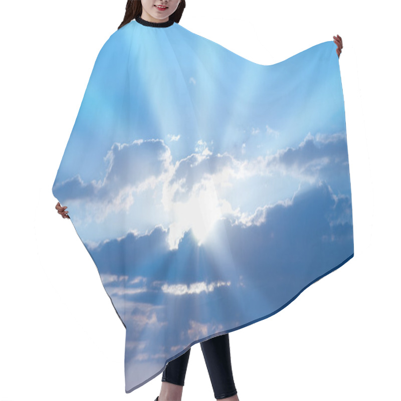 Personality  Beautiful Blue Sky Hair Cutting Cape