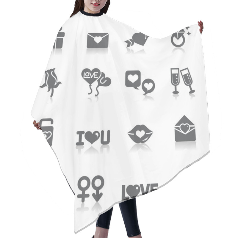 Personality  Valentines And Love Icons Hair Cutting Cape