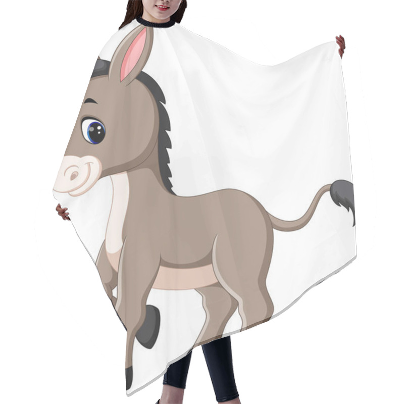 Personality  Cartoon Happy Donkey Hair Cutting Cape