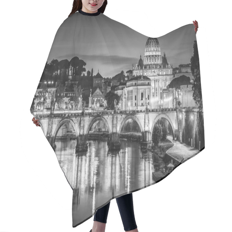 Personality  Saint Peters Basilica And Vatican City In Rome, Italy, Night Hair Cutting Cape