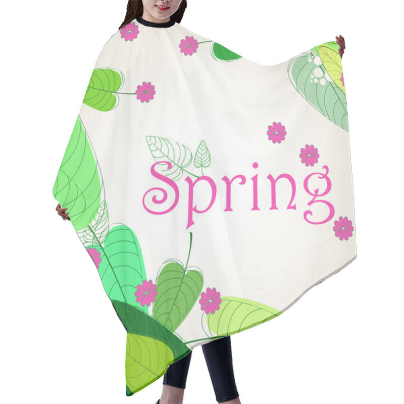 Personality  Cute Spring Background Illustration Hair Cutting Cape