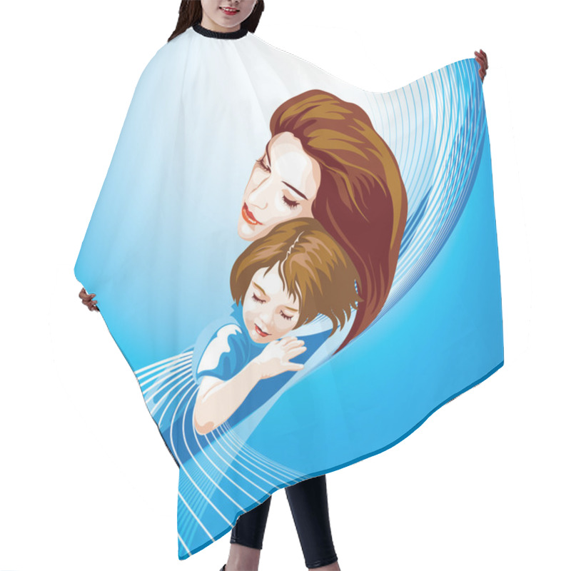 Personality  Mother And Daughter Hair Cutting Cape