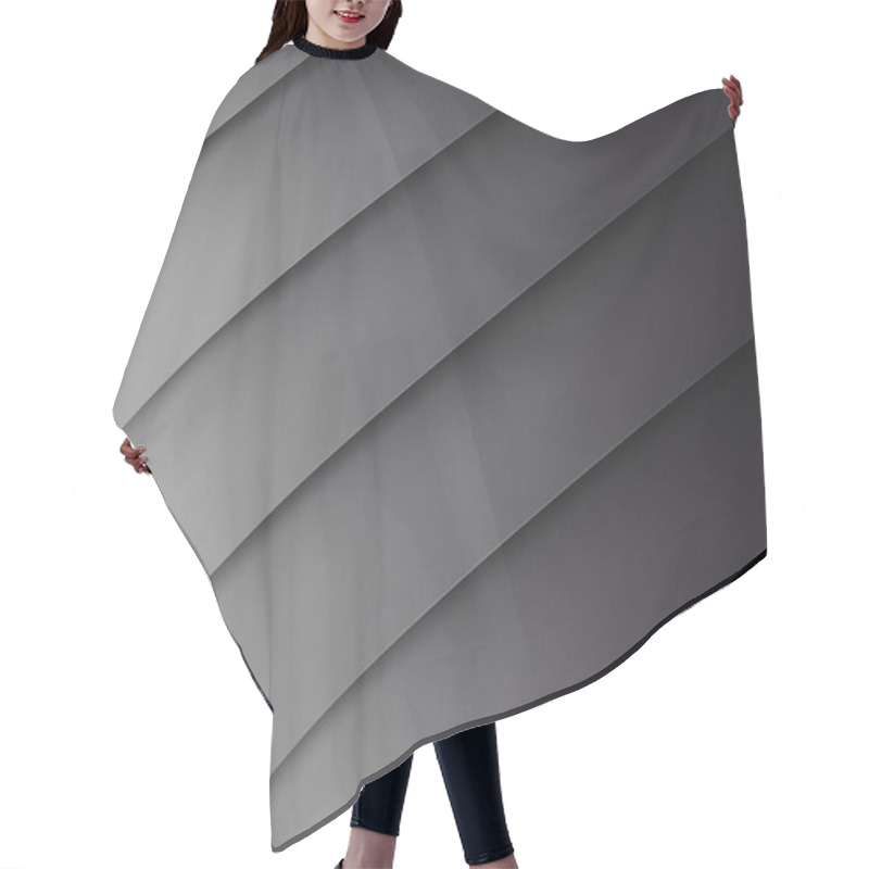 Personality  Abstract Gray Background With Wavy Layers Creating A Modern And Sleek Aesthetic. Hair Cutting Cape