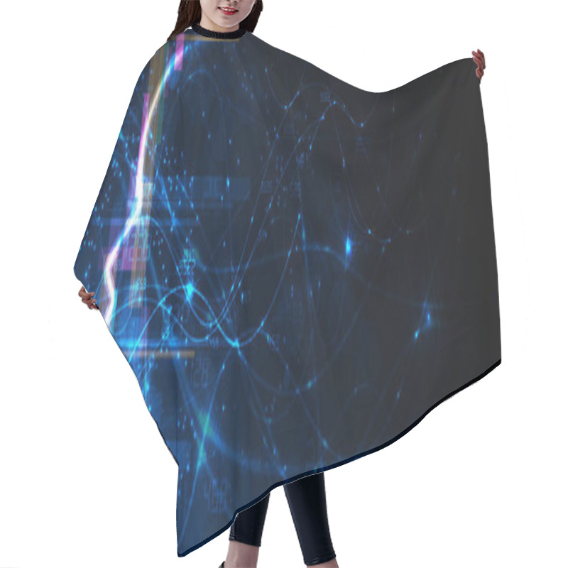 Personality  Abstract Artificial Intelligence. Cloud Computing. Machine Learning. Technology Web Background. Virtual Concept Futuristic Background Hair Cutting Cape