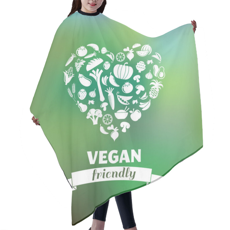 Personality  Vegetarian And Vegan, Healthy Organic Background Hair Cutting Cape